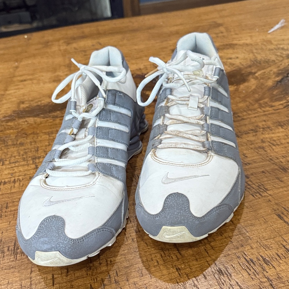 Nike White and Gray Athletic Shoes